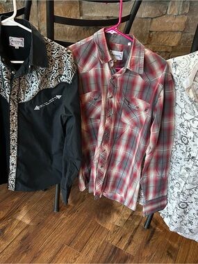 Bundle of 3 Ace of Diamonds men medium cowboy rodeo snap shirts
